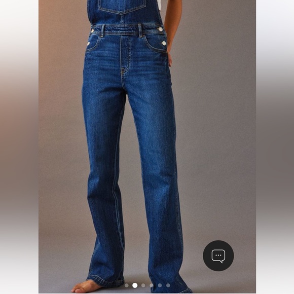H&M Flared Denim Overalls NWOT - Picture 3 of 15